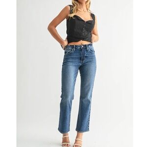 Just Black Denim Cropped Flare Jeans. NWT!